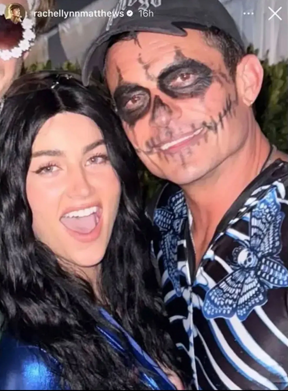 Orlando Bloom Poses with Actress Rachel Lynn Matthews Dressed as His Ex Katy Perry for Halloween