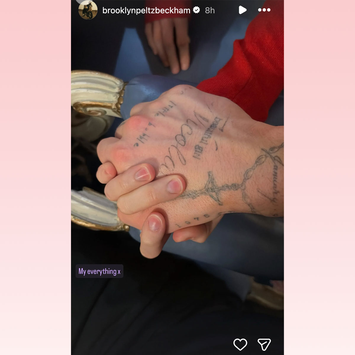 Brooklyn Beckham's Christmas post with Nicola Peltz