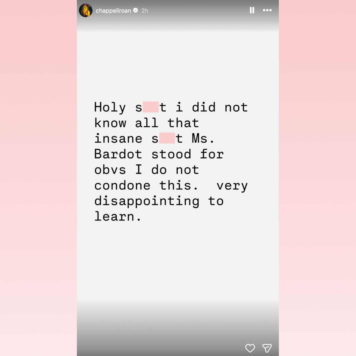 Chappell Roan deletes post mourning Brigitte Bardot