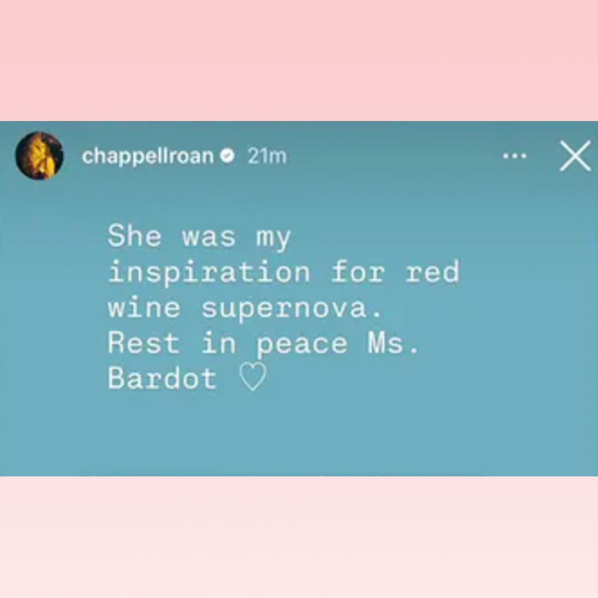 Chappell Roan deletes post mourning Brigitte Bardot