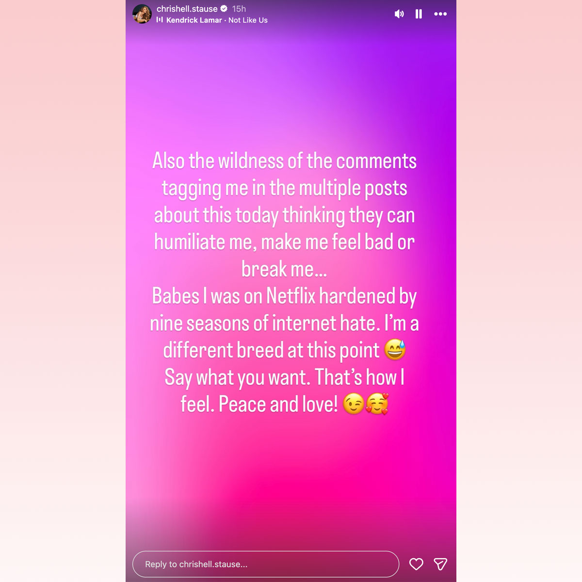 Chrishell Stause blasts Gwen Stefani