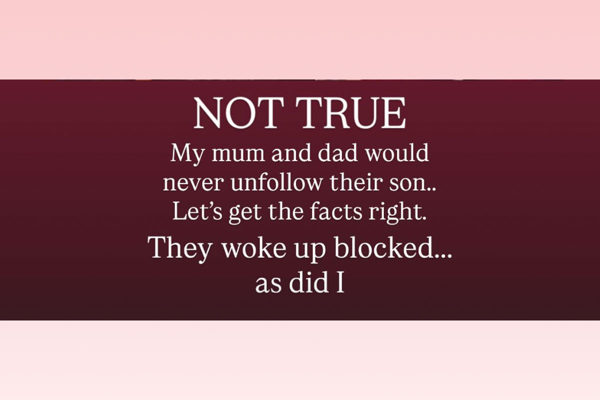 Cruz Beckham says Brooklyn blocked parents David and Victoria