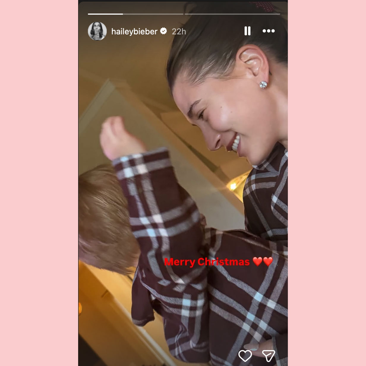 Hailey Bieber jack blues Christmas time celebrations 