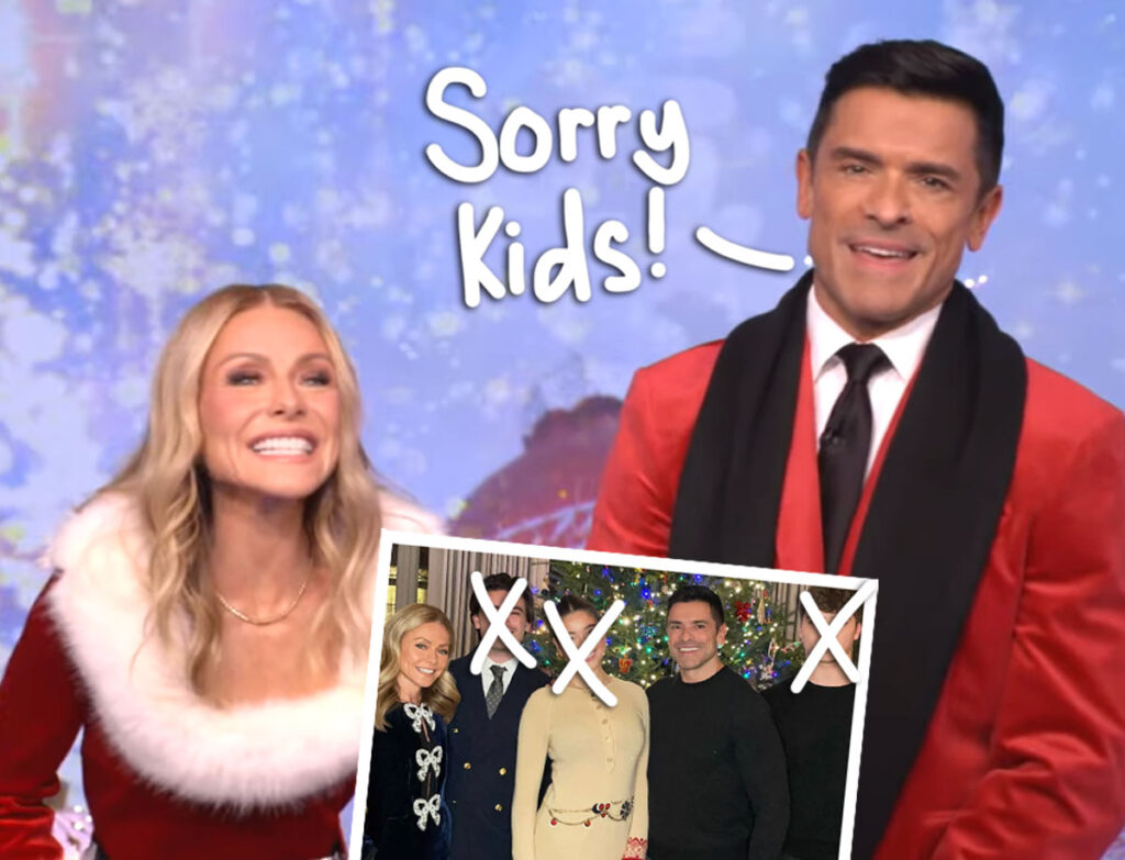 Kelly Ripa & Mark Consuelos' Kids 'Very Slighted' After Getting Cut From Christmas Card -- Here's Why They Did It!