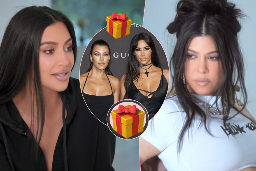 The Iconic Pop Culture Gift Kim Kardashian Gave Sister/Enemy Kourtney Kardashian For Christmas!