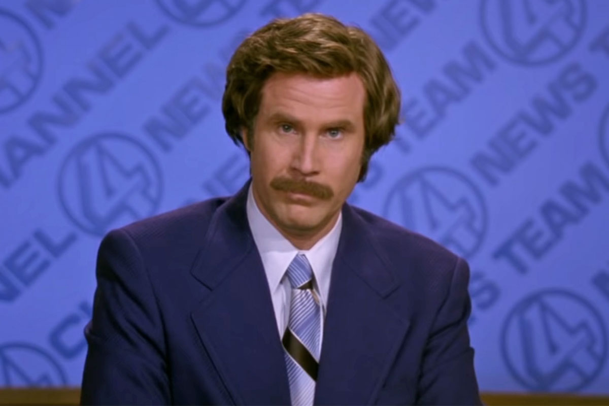 Ron Burgundy based on Mort Crim