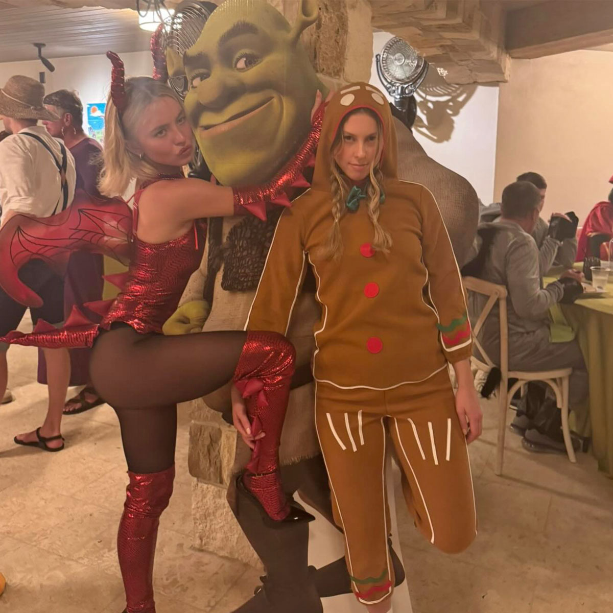 Sydney Sweeney Shrek-themed Friendsgiving 2025