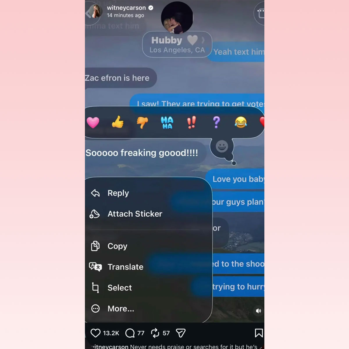 Witney Carson shades Zac and Dylan Efron DWTS