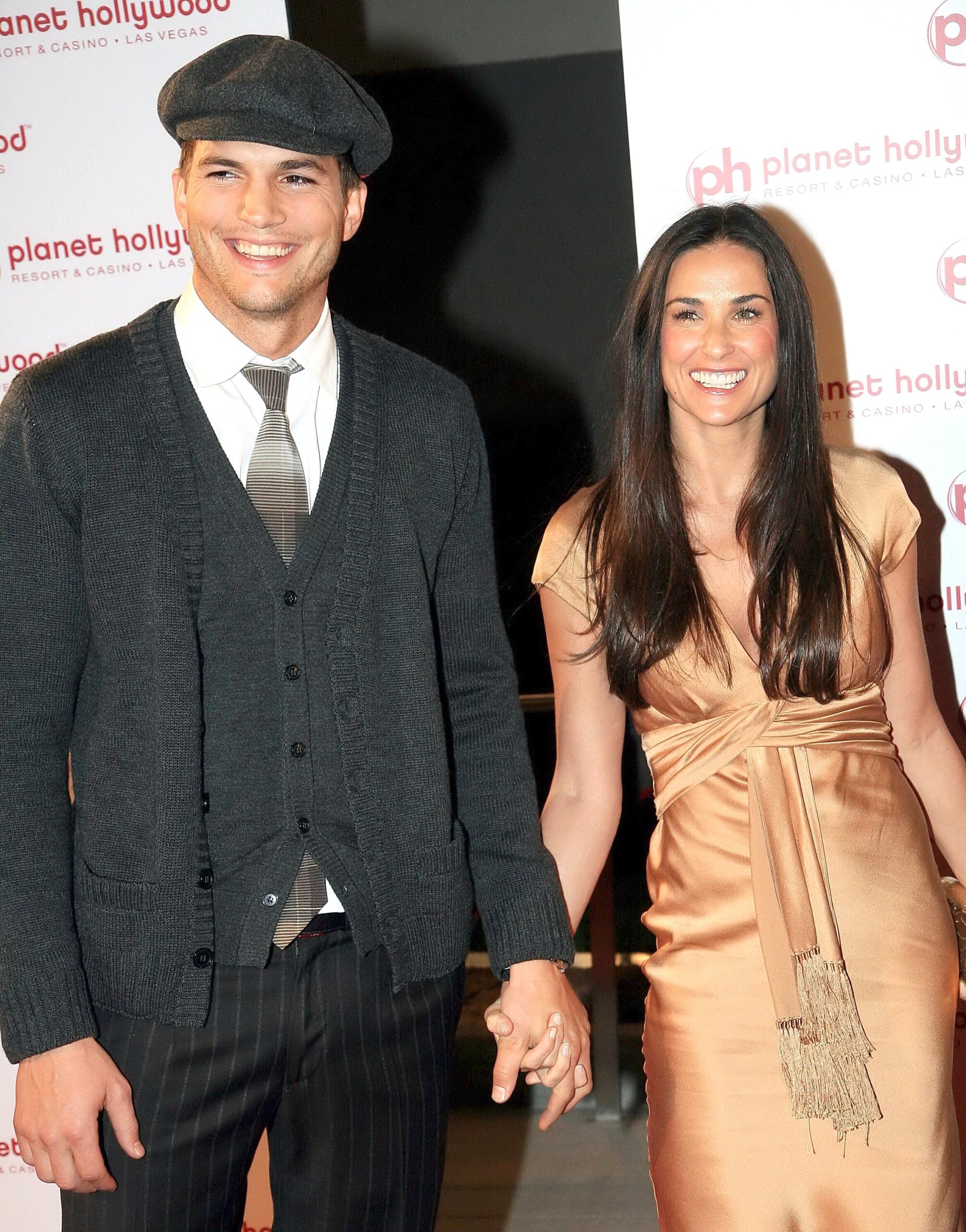 Ashton Kutcher and Demi Moore when they were married 