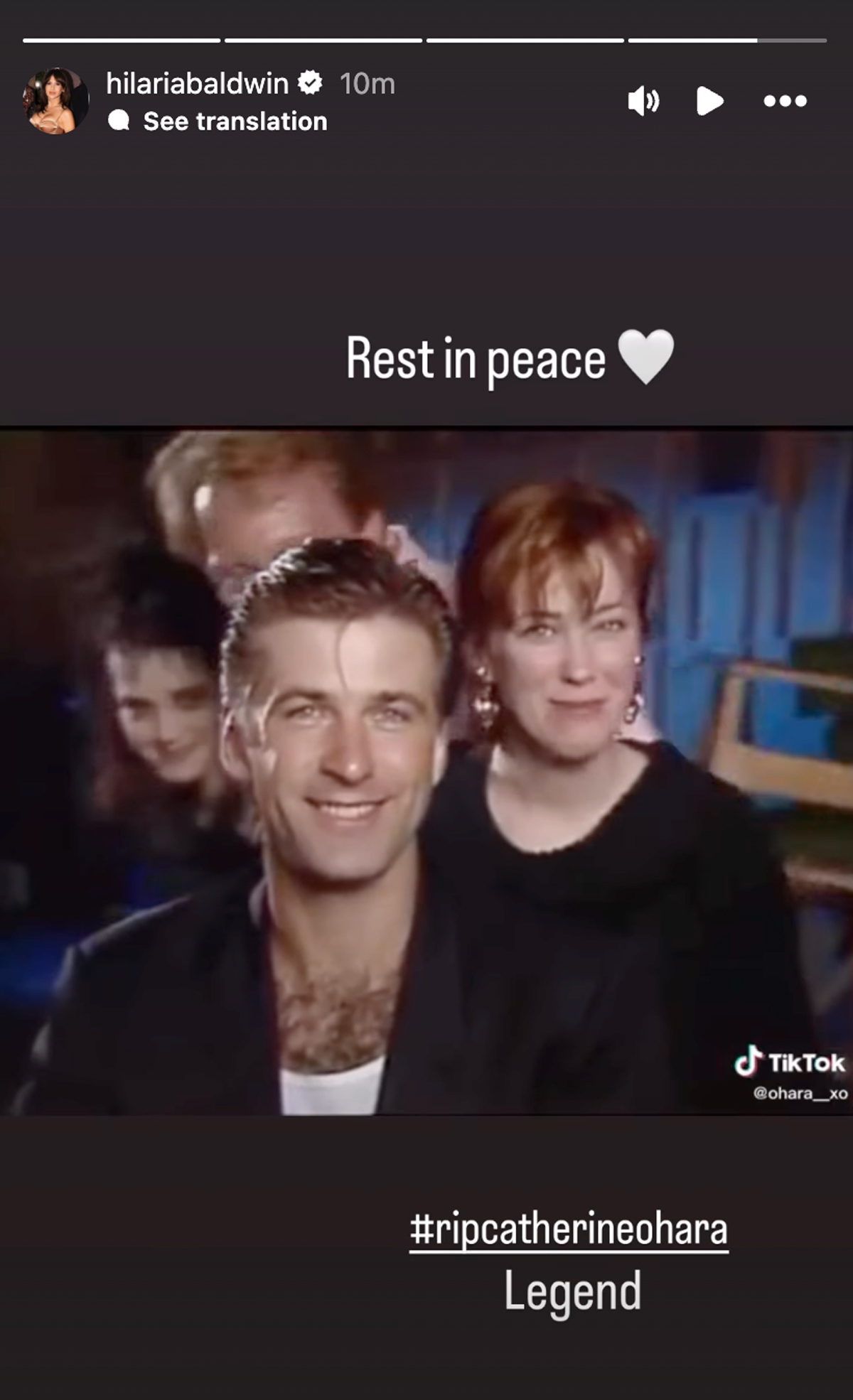 Celebs React To Catherine O’Hara Death-- Hilaria Baldwin