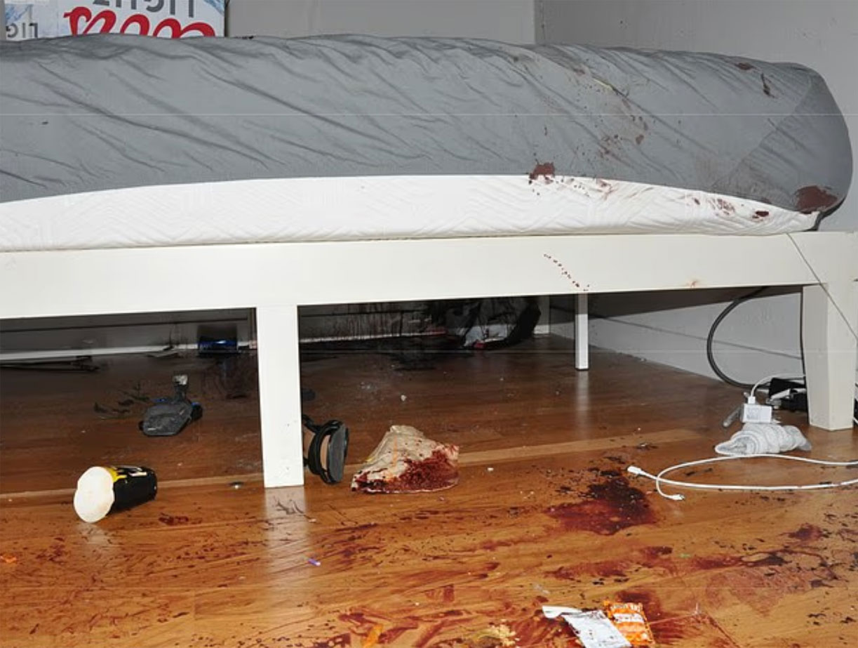 Ethan Chapin bed blood stained sheets