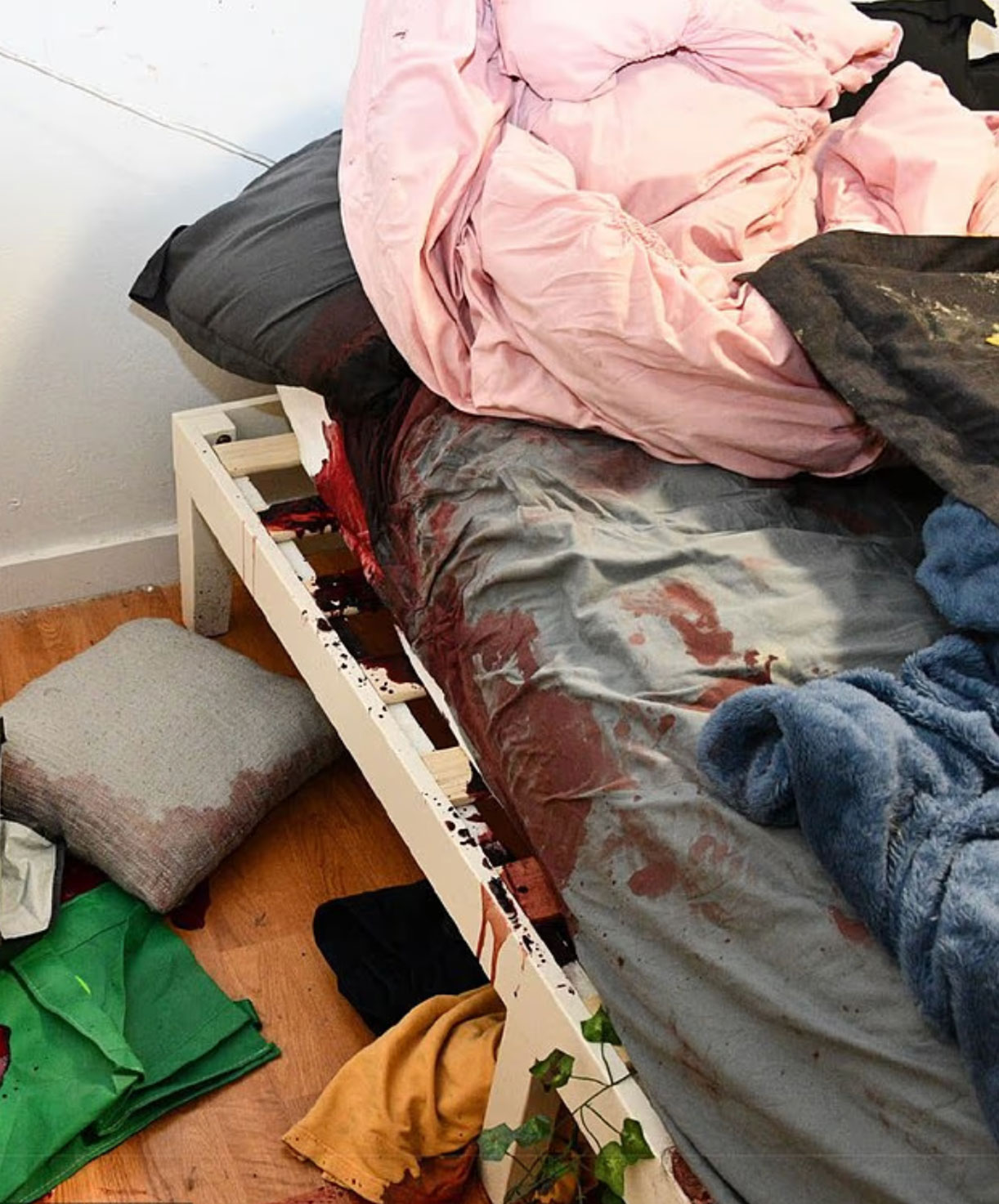 Ethan Chapin bed blood stained sheets