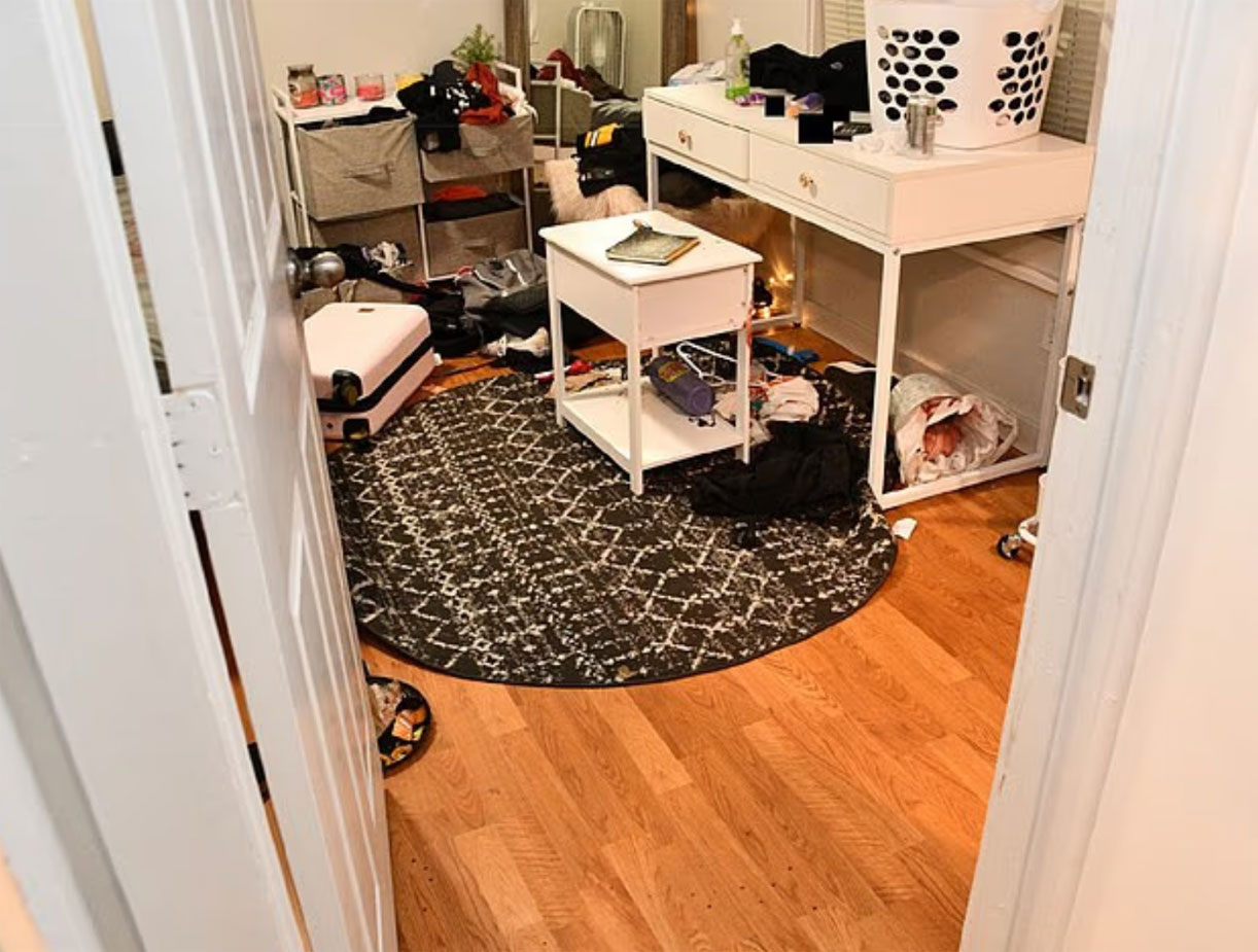 Xana Kernodle room turned upside down