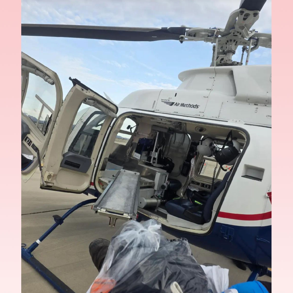 Jeremiah Raber airlifted