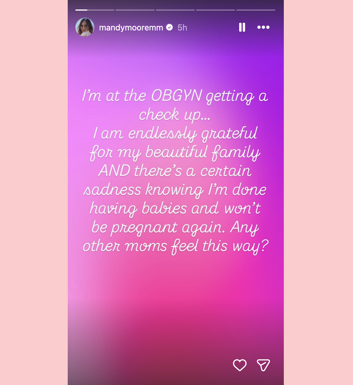 Mandy Moore Opens Up About Unexpected 'Certain Sadness' Of Motherhood -- Can U Relate?