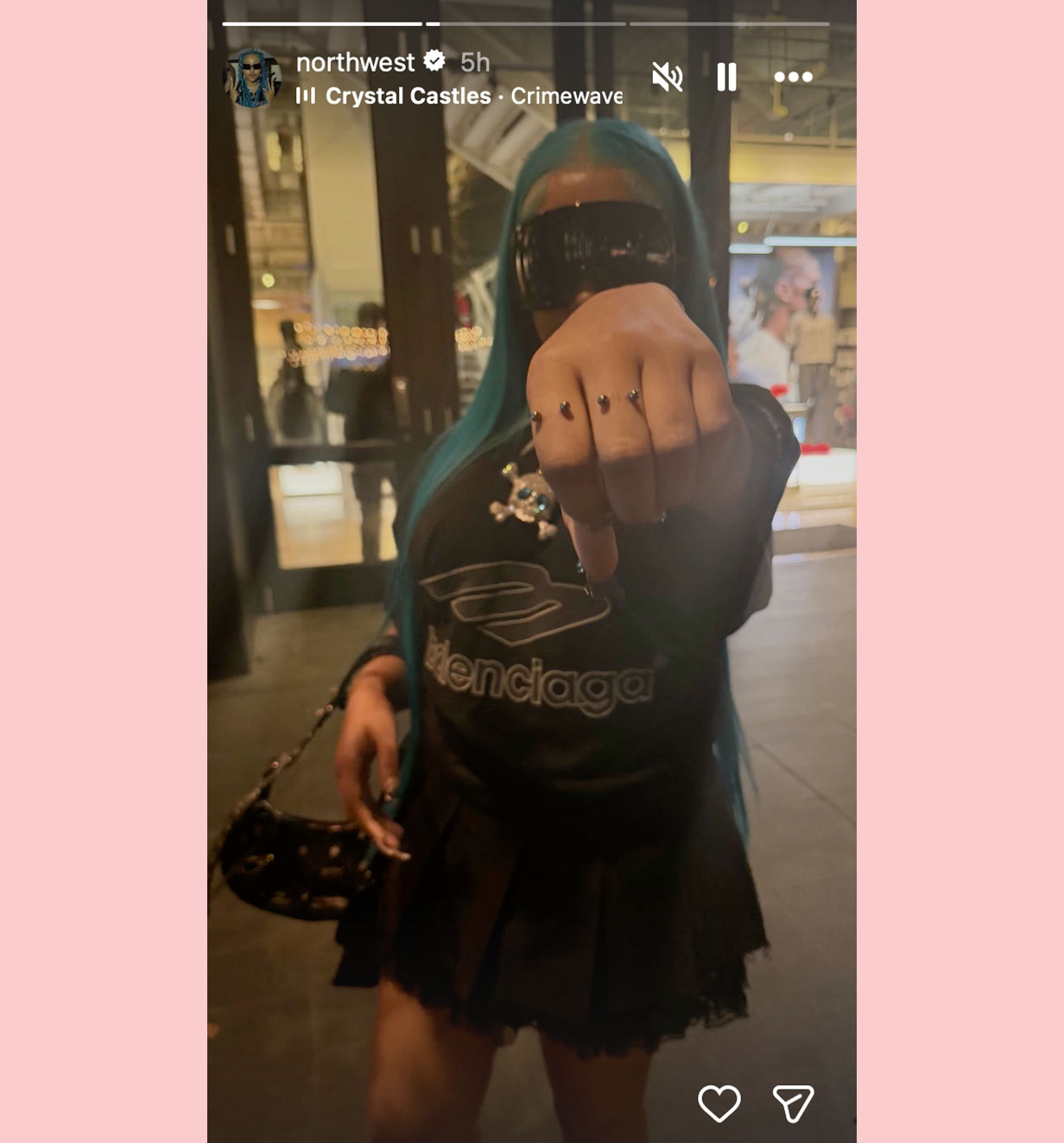 north west new finger piercing