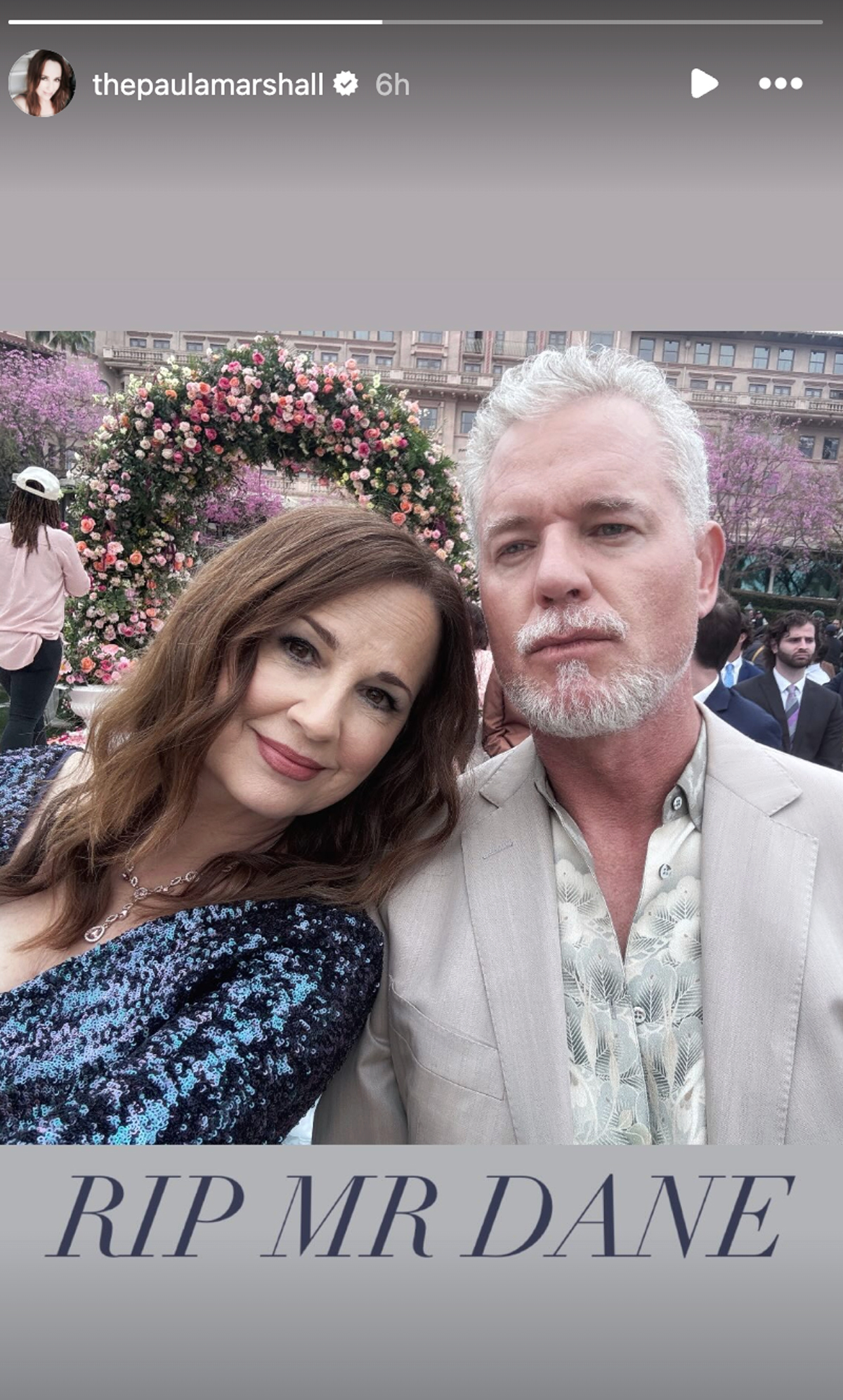 Paula Marshall tribute to Eric Dane