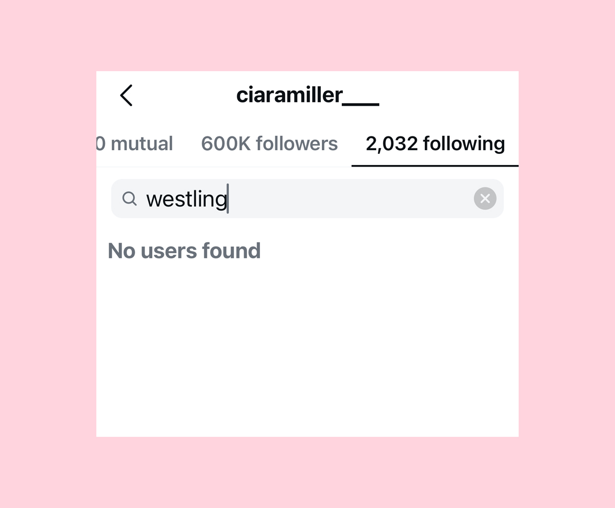 Ciara Miller unfollows West Willson