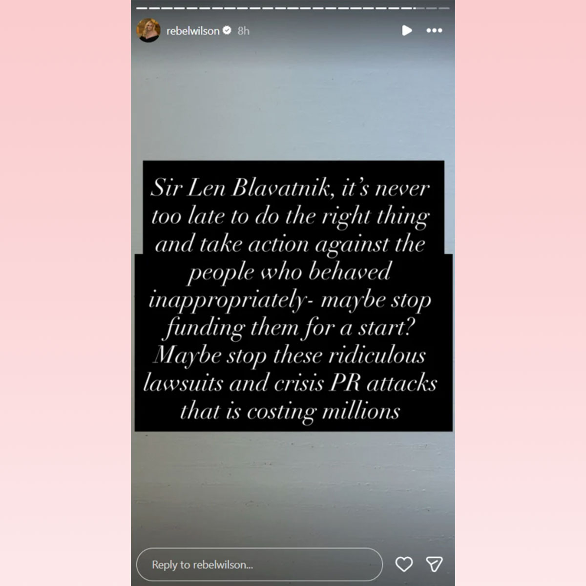 Rebel Wilson speaks out The Deb