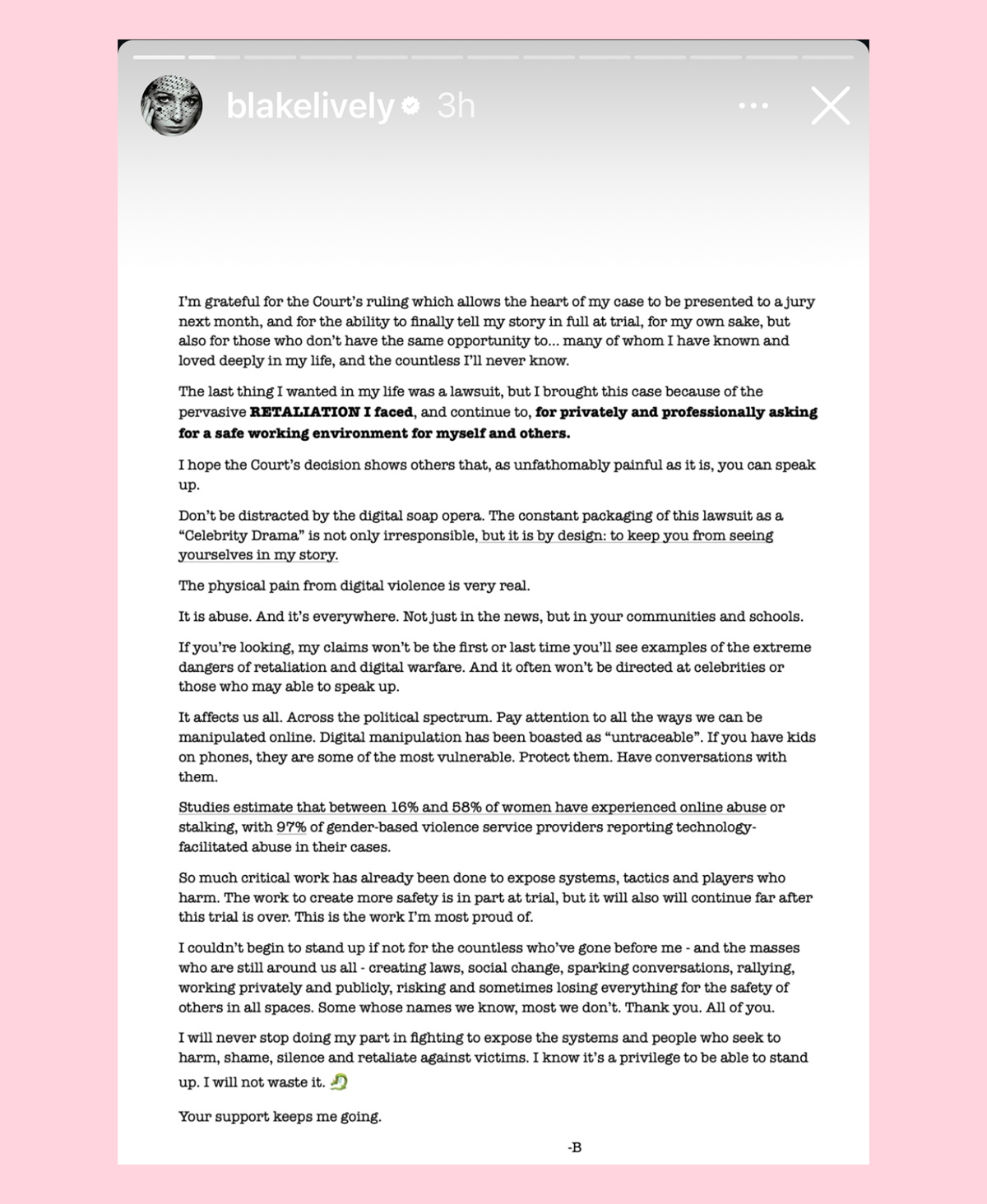 Blake Lively Is In Full Dragon Mode After Harassment Claims Dismissed -- Vows To Keep 'Fighting' Her 'Unfathomably Painful' Justin Baldoni Case