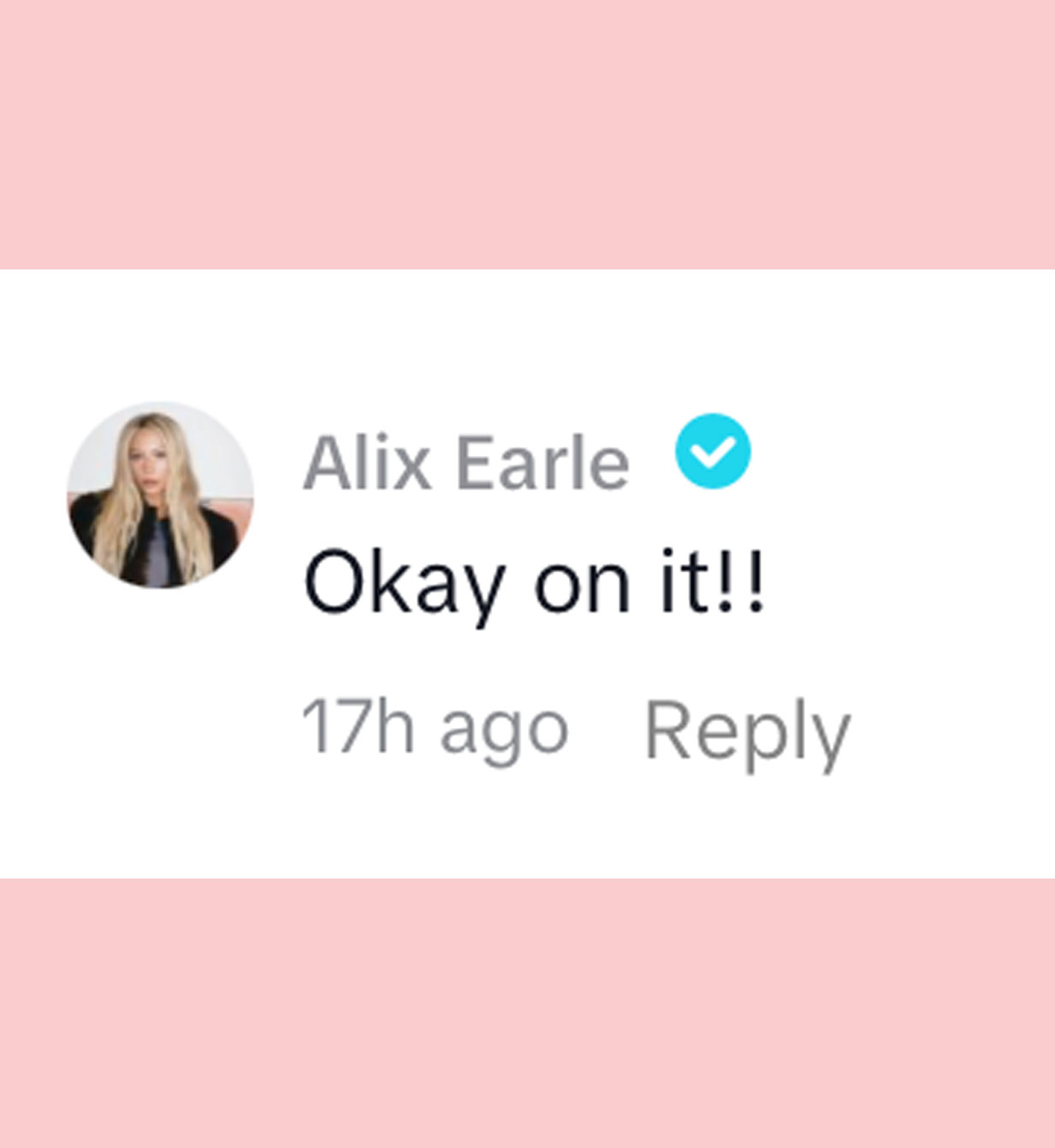 Alix Earle response to Alex Cooper