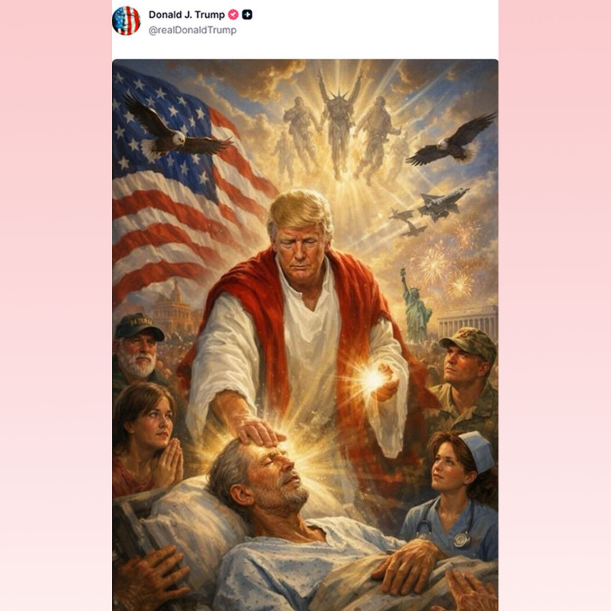 Trump depicts himself as Jesus Christ in AI photo