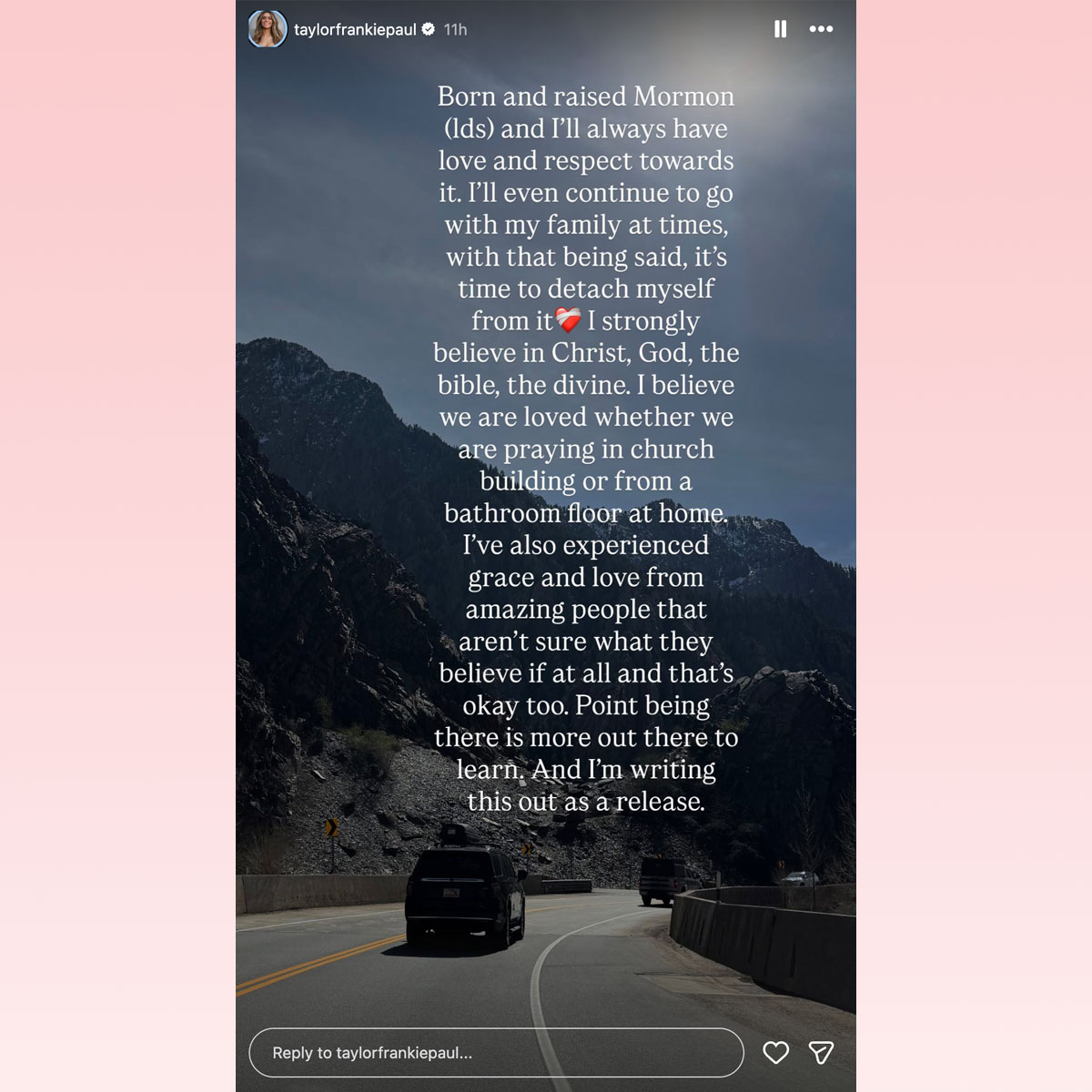 Taylor Frankie Paul reveals she's leaving the Mormon church