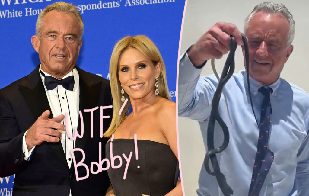 'You're Nuts!' RFK Jr. Wrangles Two Snakes Trying To Mate And Lets Them Bite Him As Wife Cheryl Hines Begs Him To Stop -- WATCH!