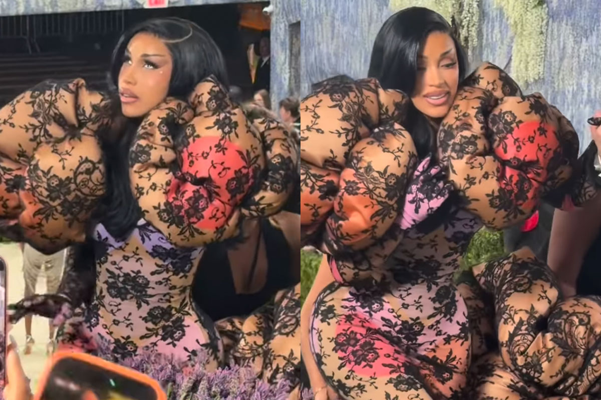 Cardi B Turns Heads On The Met Gala Red Carpet With Larger-Than-Life Look!