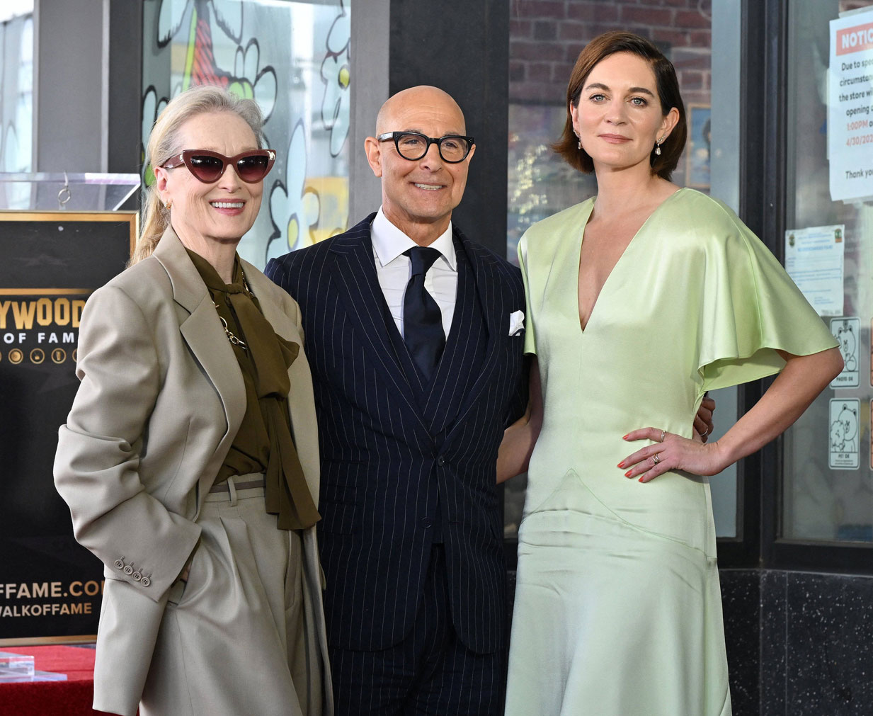 Meryl streep stanley tucci felicity blunt walk of fame