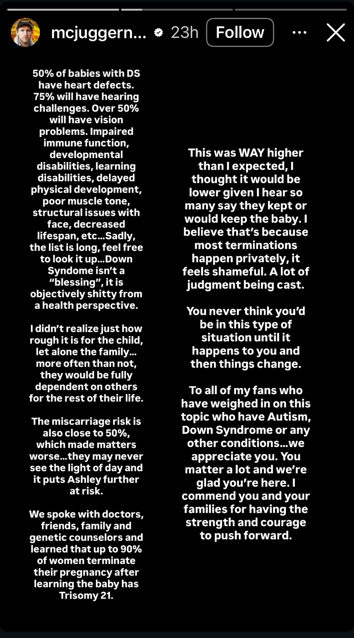 Influencer Couple Jesse & Ashley Ridgway Announce They've Made 'Difficult Decision' To End Pregnancy Over Down Syndrome Concerns