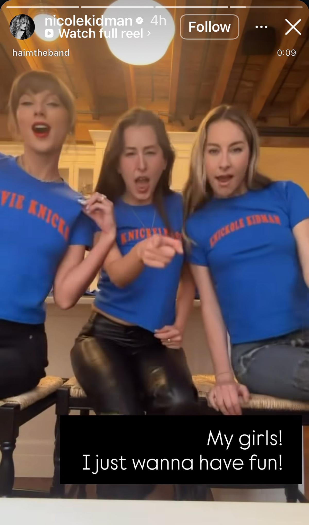 Nicole Kidman Reacts To Taylor Swift's Knicks Attendance