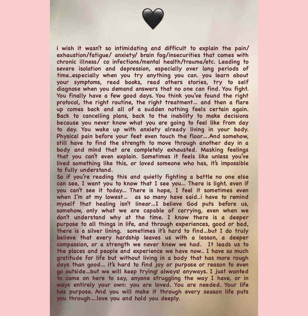 Bella Hadid health update