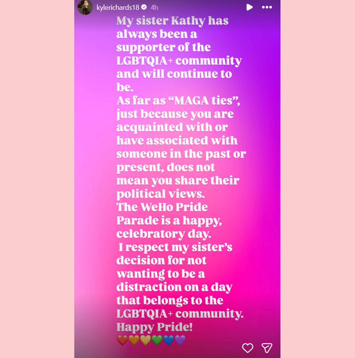 Kyle richards instagram stories Kathy hilton