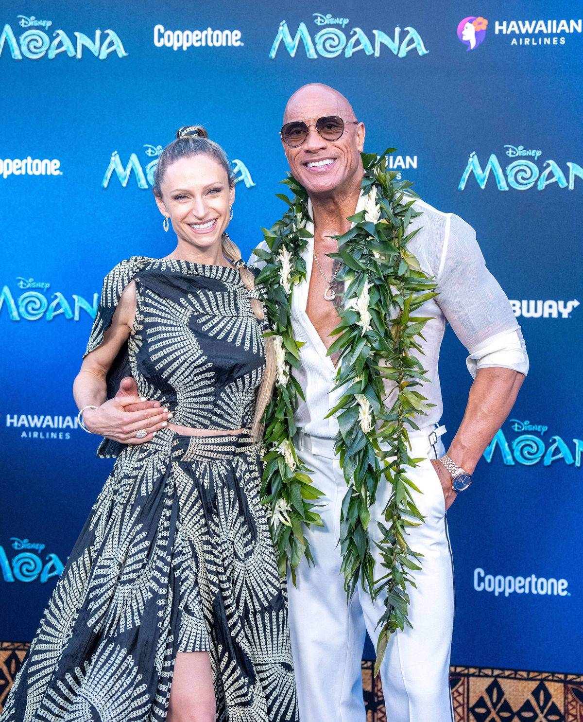 Dwayne Johnson & His Daughters Make Rare Red Carpet Appearance Together At Moana Premiere