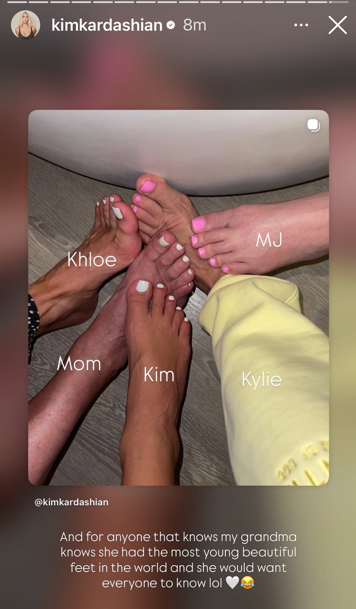 Kim Kardashian Pays Tribute To Her 'Forever Twin' Grandma MJ