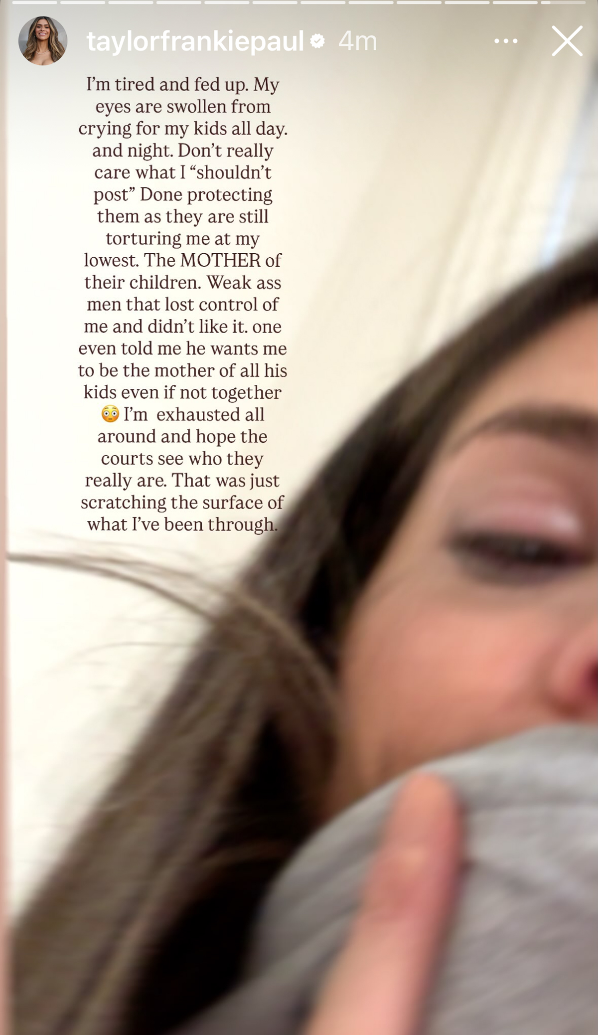 Taylor Frankie Paul Breaks Silence After Amid Baby Daddy Drama