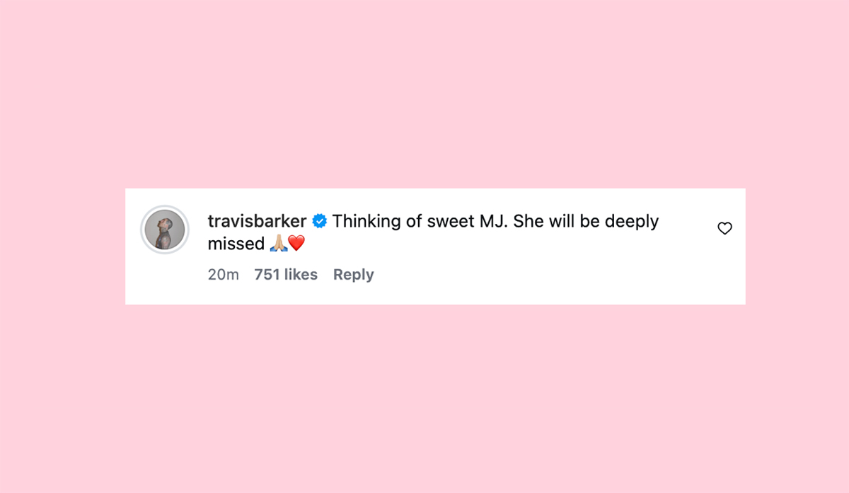 Travis Barker Is First KarJenner Partner To Publicly Mourn Death Of Kris Jenner's Mom MJ -- See What He Said