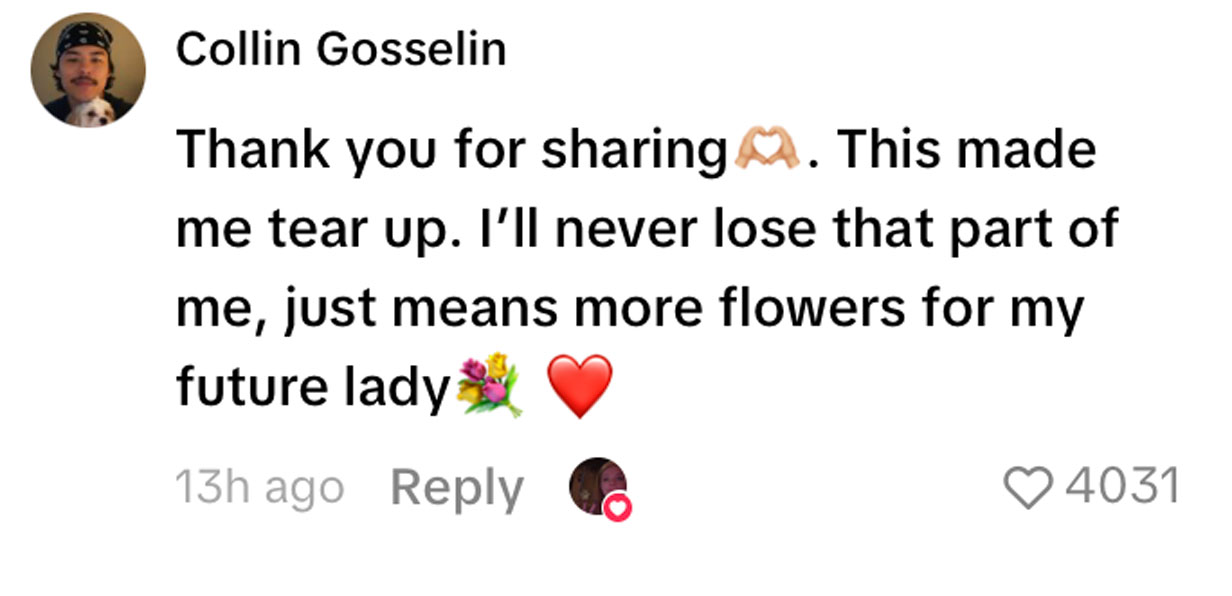 Collin Gosselin TikTok comment