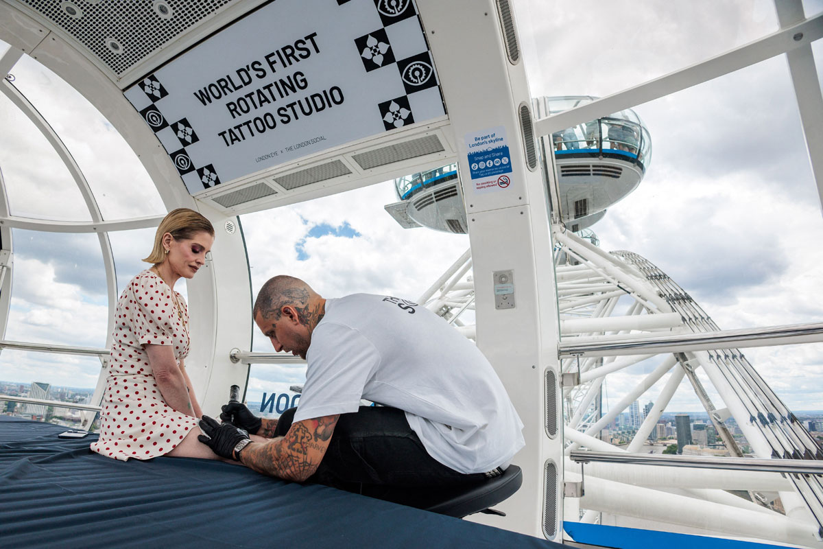 Kelly Osbourne tattoo for father Ozzy on The London Eye