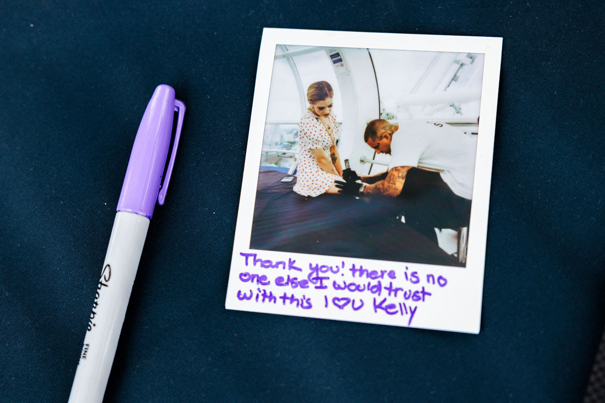 Kelly Osbourne tattoo for father Ozzy on The London Eye