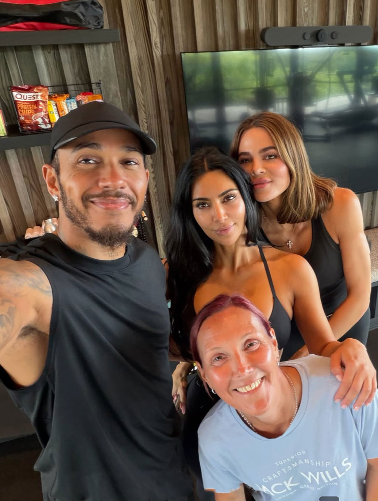 Kim Kardashian Lewis Hamilton new selfies