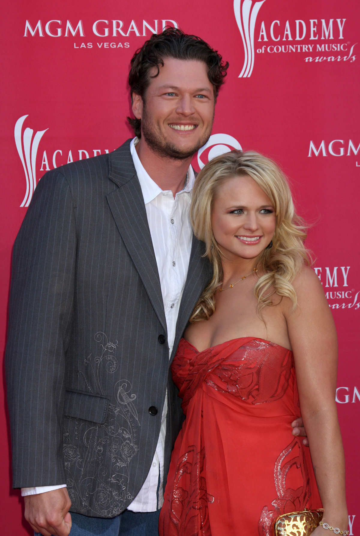 Blake Shelton and Miranda Lambert at the 2009 Academy of Country Music Awards Arrivals at MGM Grand Hotel Casino in Las Vegas, Nevada